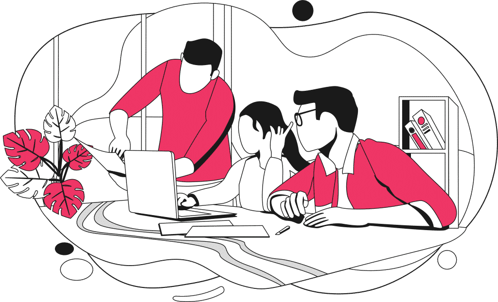 Group of developers working on AI localization
